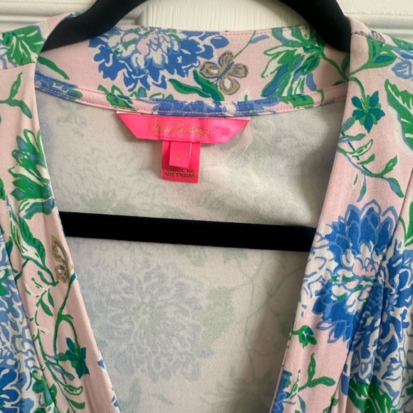 Lilly Pulitzer Sailynn short sleeve wrap romper size Large - Picture 3 of 5